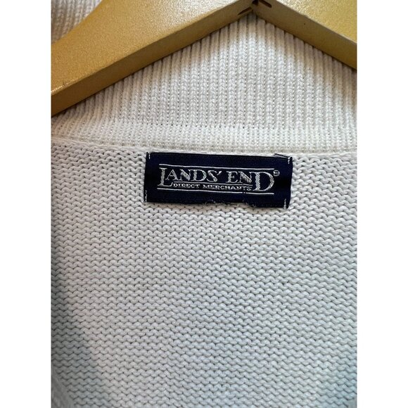 Lands' End Direct Merchants Womens Button Up Cardigan Sweater XL? White - Picture 3 of 10